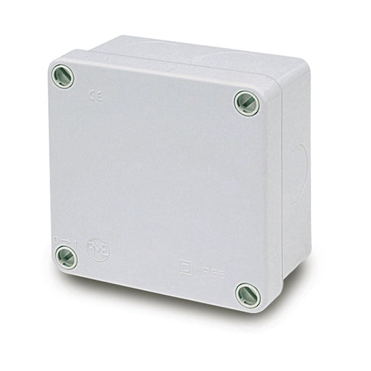 Caja ciega libre halogenos 112x112x64 tapa tornillo 1/4 vuelta ip55