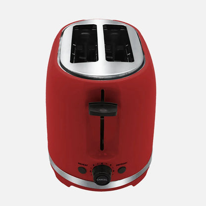 Abrila Tostador de Pan Tambre 850w Rojo con 7niveles de tostado, función Descongelación, Apagado automático, 2ranuras. recogemigas. 19x28x17cm