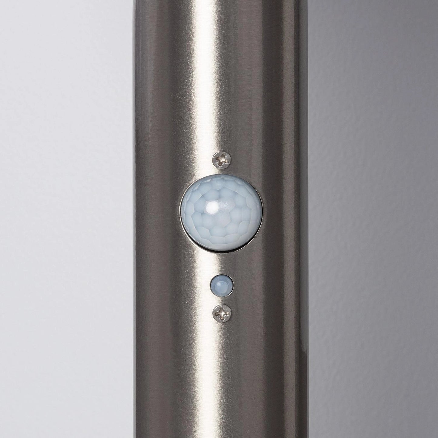 Baliza Solar Exterior LED 6W Superficie Pie 45cm con Detector de Movimiento Helios Inox