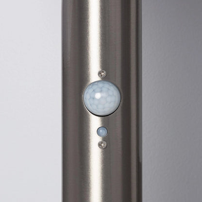 Baliza Solar Exterior LED 6W Superficie Pie 45cm con Detector de Movimiento Helios Inox