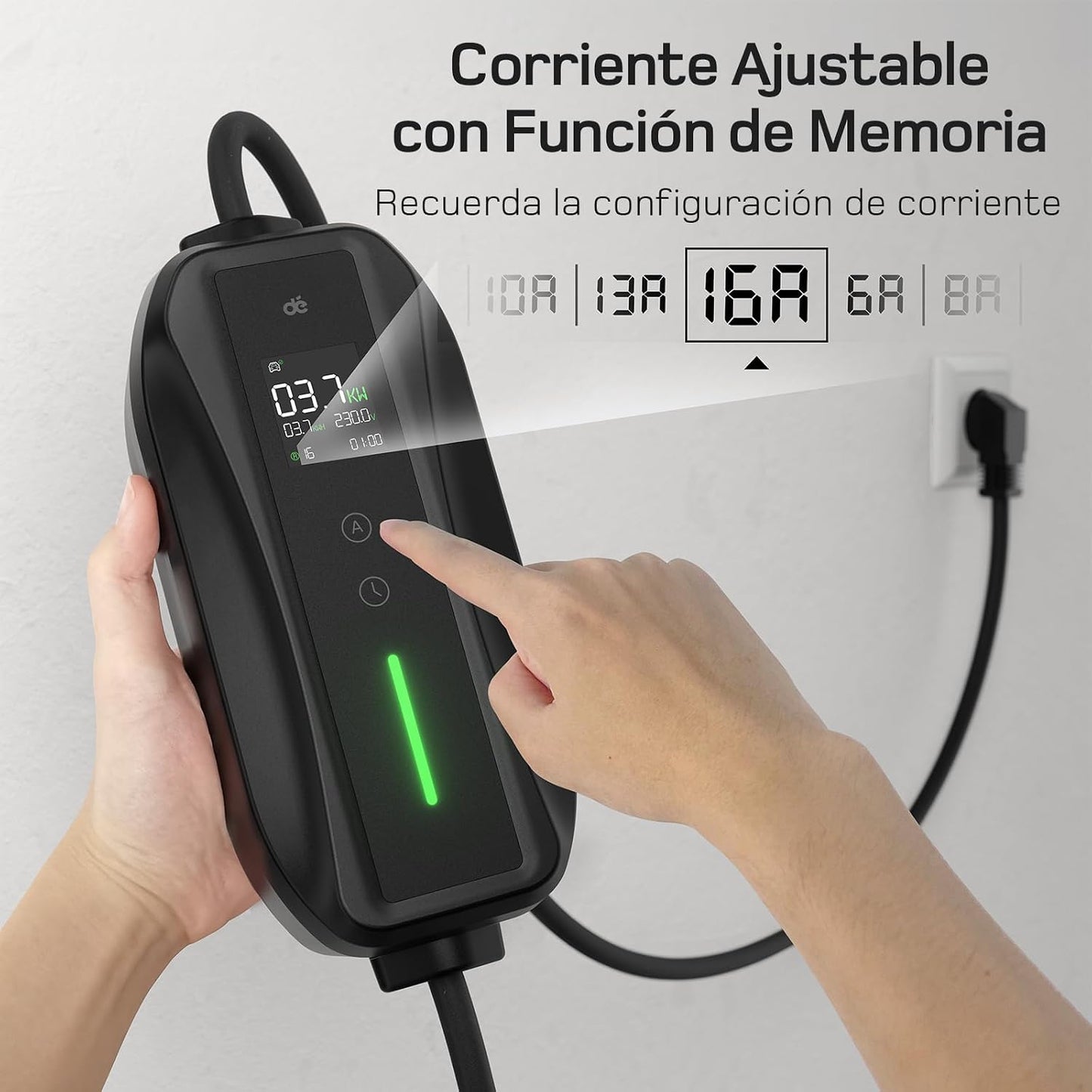 dé Cargador Coche Electrico Schuko 3,7kW 6m