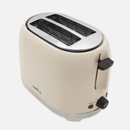 Abrila Tostador de Pan Tambre 850w Beis con 7niveles de tostado, función descongelación, Apagado Automático, 2ranuras, recogemigas, 19x28x17cm