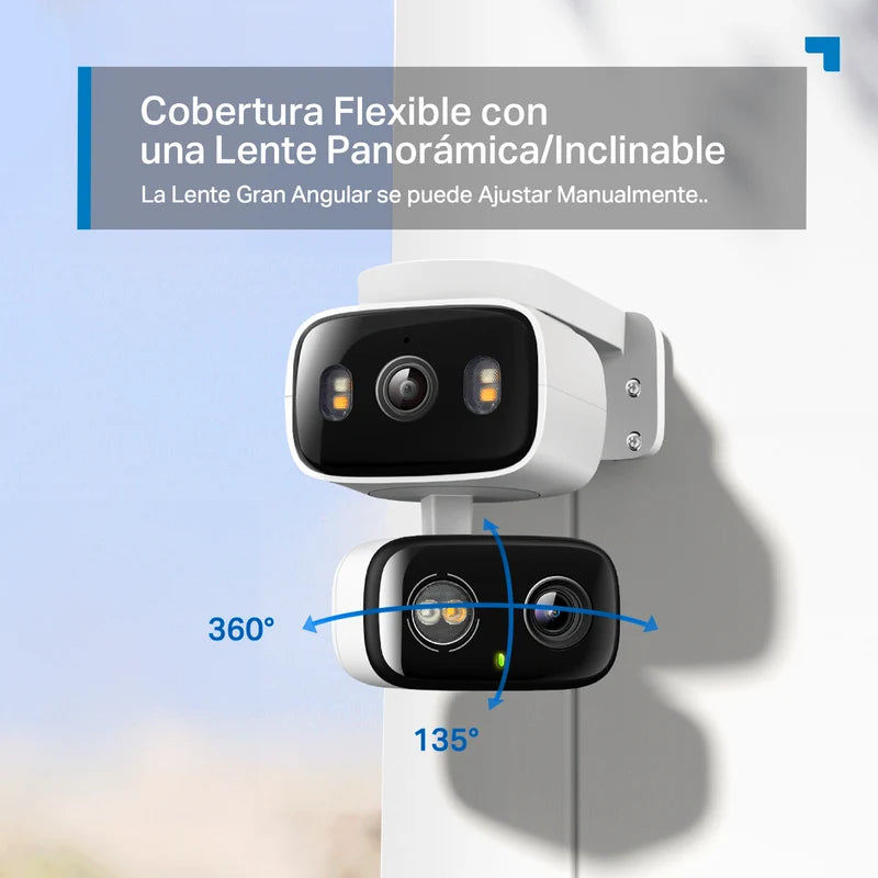 Cámara Exterior/Interior Doble Lente Tapo C246D | 2K QHD y 360°