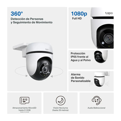 Cámara Exterior 360° Tapo C500 | Full HD 1080p y Detección de Personas