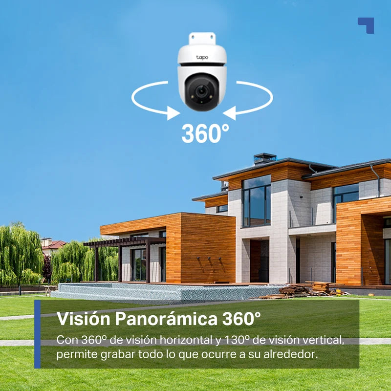 Cámara Exterior 360° Tapo C500 | Full HD 1080p y Detección de Personas