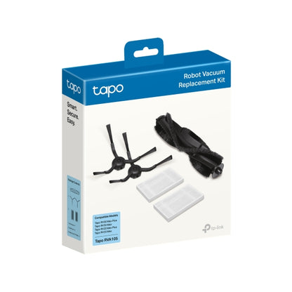 TAPO RVA105 Kit de repuesto para aspiradora robótica Tapo, El paquete incluye 1 cepillo principal, 2 cepillos laterales y 2 filtros HEPA lavables