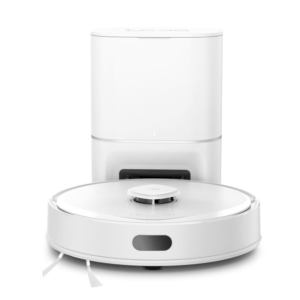 Tapo RV30 MAX Plus - Robot Aspirador 5300Pa, Base de Autovaciado, Navegación Láser LiDAR y Mapeo Inteligente, Limpieza 4 en 1: Barre, Aspira, Friega y Pasa la Mopa, Control por Voz y App,Blanco