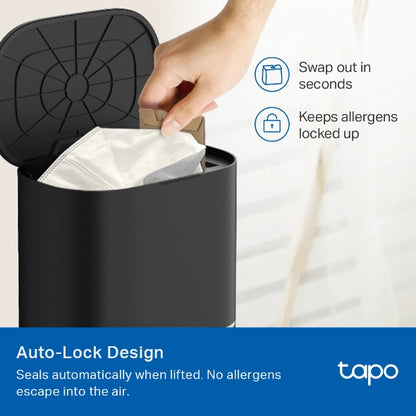 Tapo RVA202 Bolsas desechables para aspiradora robótica, compatibles con los modelos Tapo RV30 Max Plus y Tapo RV20 Max Plus, 5 unidades