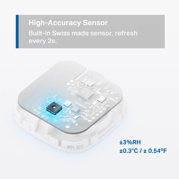 Tapo TP-Link T310 Sensor de Temperatura y Humedad WiFi Inteligente, Alta Precisión, Control a Distancia, Bateria Larga Duración (Requiere Hub)