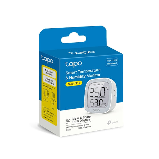Tapo T315 – Monitor de Temperatura y Humedad, Alta precisión, automatización del hogar, hasta 2 años de duración de la batería, Requiere Hub