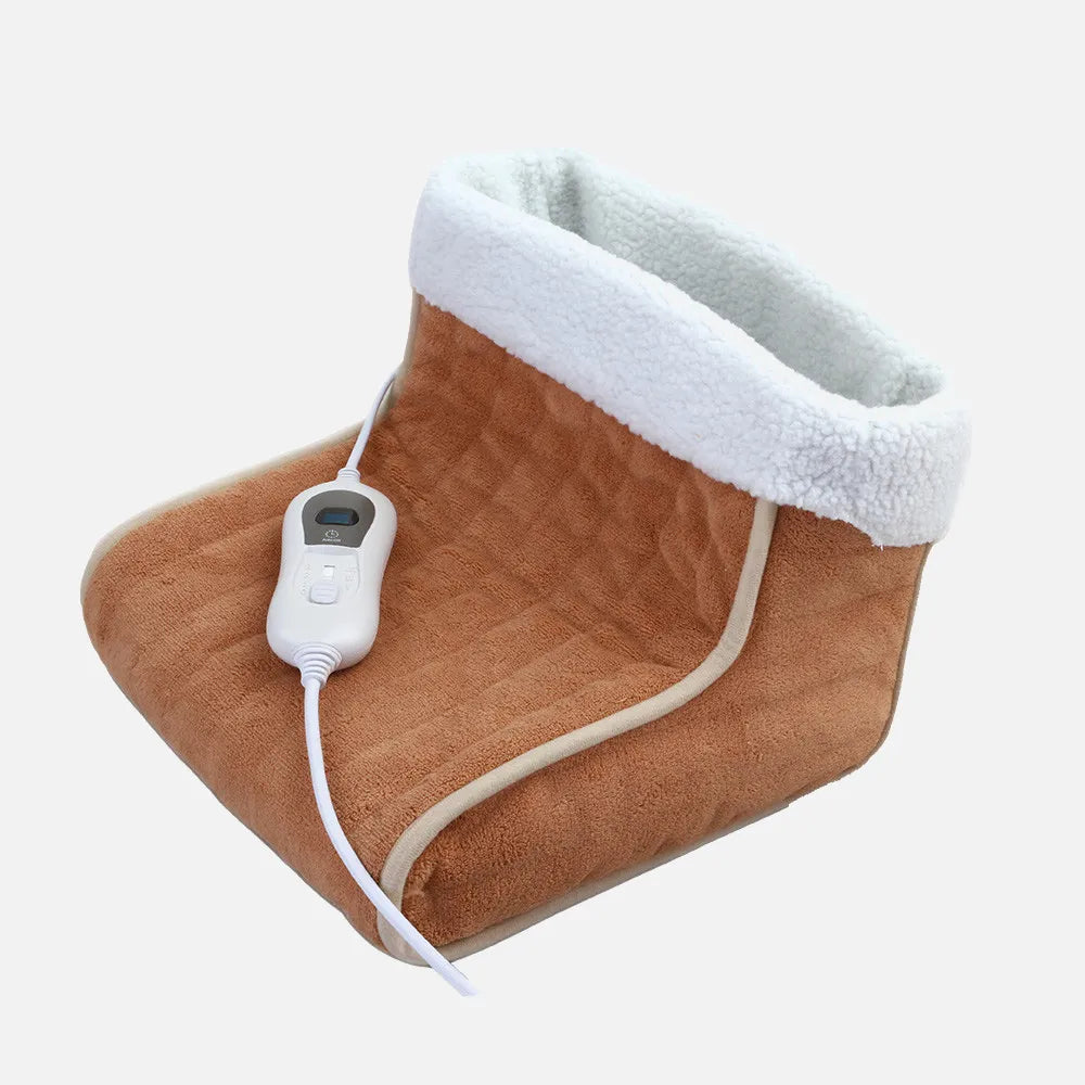 Calientapiés Eléctrico Térmico Relax 100W - Forro Suave Lavable con 3 Niveles y Autoapagado | 24x30x30 cm