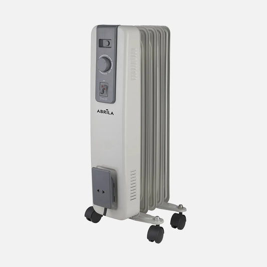 Radiador de Aceite Portátil Acebuche 1000W - 5 Módulos con Protección de Seguridad, Termostato y Sistema Antivuelco | 54.5x24.5x24 cm
