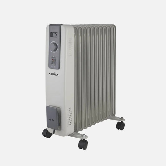 Radiador de Aceite Portátil Acebuche 2500W - 11 Módulos con Protección de Seguridad, Termostato y Sistema Antivuelco | 54.5x44x24 cm