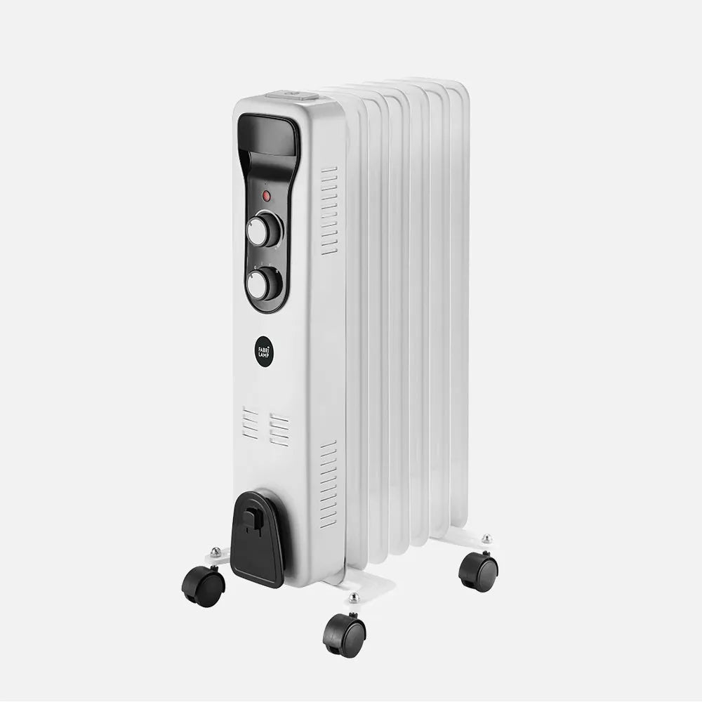 Radiador de Aceite Portátil Brasilia 1500W - 7 Módulos con Protección de Seguridad, Termostato y Asa de Transporte | 59.5x33x24 cm