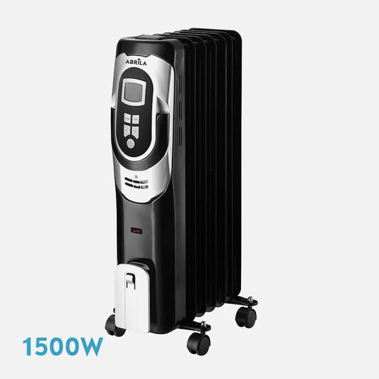 Radiador de Aceite Portátil Confort 1500W - 7 Módulos con Temporizador, Ruedas y Luz Indicadora | 62x34x24 cm