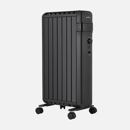 Radiador de Aceite Portátil Polonia 1500W con Aletas Cerradas - 7 Módulos con Protección de Seguridad y Termostato | 63.5x37.5x24.5 cm