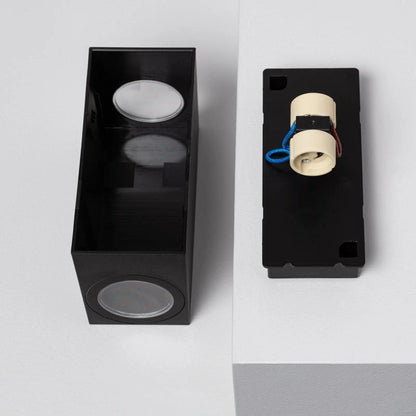 Aplique de Pared Exterior Iluminación Doble Cara Miseno Negro