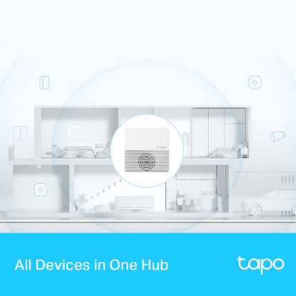 Tapo TP-Link H200 Smart Hub Enlace a WiFi hasta 64 Dispositivos,Compatible C420, C400, D230 y más, Plug & Play,con 19 Tonos, Control Inteligente centralizado Hogar
