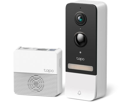 Tapo D230S1, Timbre de Video con batería, 2K 5MP, detección de IA, visión Nocturna en Color, Campo de visión Amplio, batería extraíble, con Timbre
