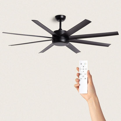 Ventilador de Techo Silencioso Hidra Negro 165cm Motor DC