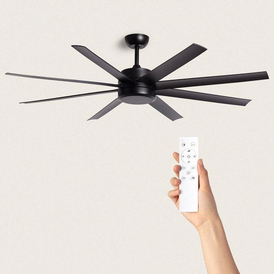 Ventilador de Techo Silencioso Hidra Negro 165cm Motor DC
