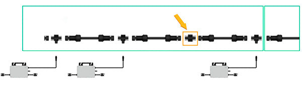 Conector extensión FLEX microinversores Hoymiles (HMS Extension Connector)