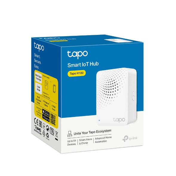 Tapo H100 – Concentrador Inteligente con 19 Tonos, Control centralizado del hogar Inteligente, conexión WiFi hasta 64 Dispositivos, Alarma Inteligente, Plug & Play