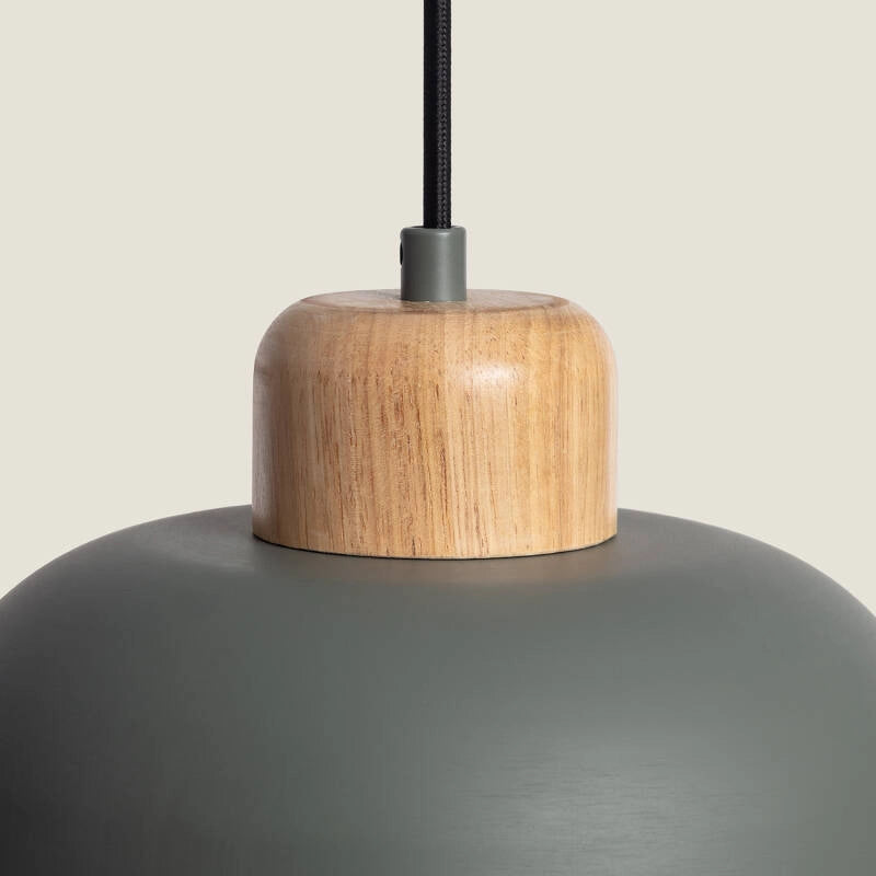 Lámpara Colgante Metal y Madera Wawak