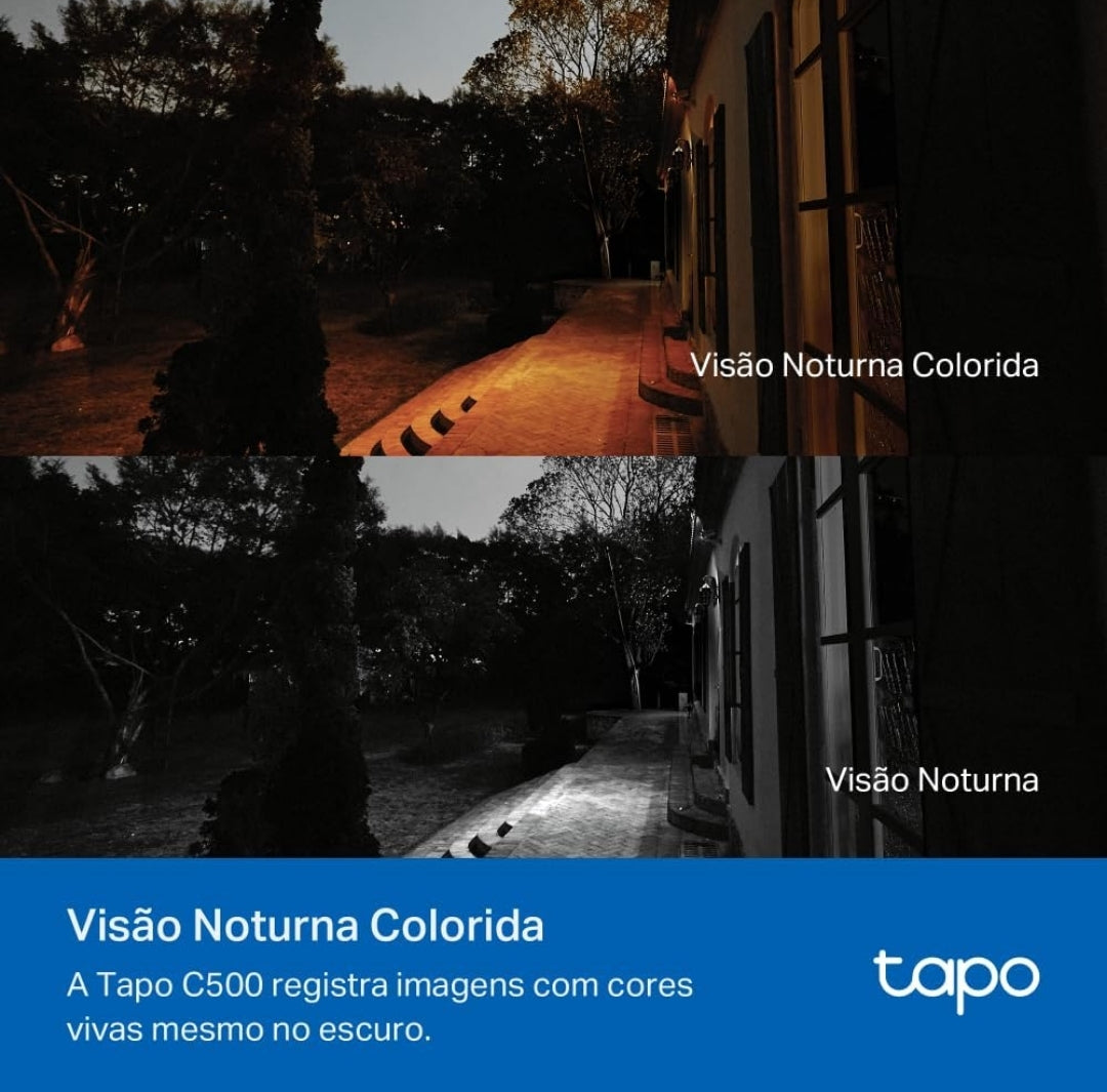 Tapo C500 - Cámara Vigilancia Wi-FI Exterior 360º, Resolución 1080p, Detección Movimiento, Visión Nocturna hasta 30 m, Audio Bi-direccional, Sirena, Compatible Alexa y Google, 2MP