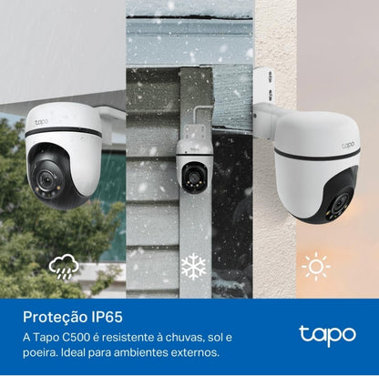 Tapo C500 - Cámara Vigilancia Wi-FI Exterior 360º, Resolución 1080p, Detección Movimiento, Visión Nocturna hasta 30 m, Audio Bi-direccional, Sirena, Compatible Alexa y Google, 2MP