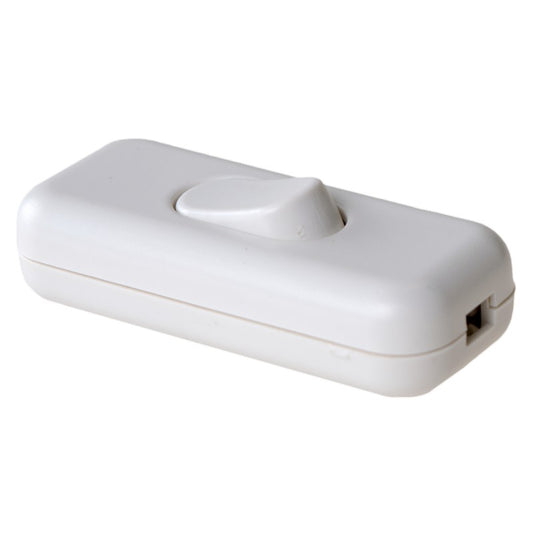 INTERRUPTOR DE PASO 4A 250V .CON TECLA BASCULANTE MATERIAL TERMOPLASTICO COLOR BLANCO.