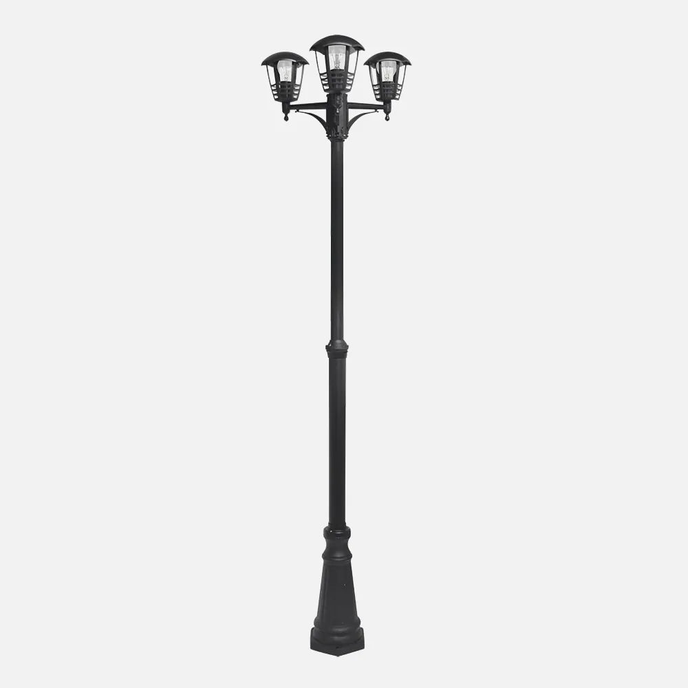 Farola Exterior Aluminio Alnilan 3xe27 Negro Ip44 220x55x55 Cm
