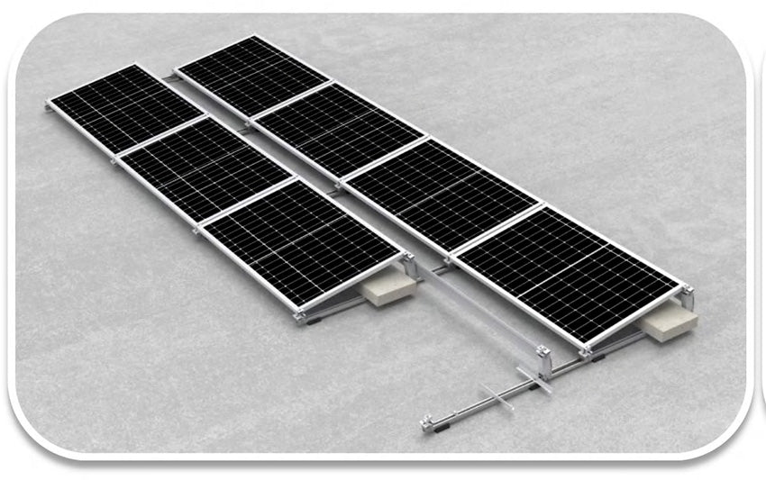 Sistema lastrado para cubierta plana Sur / Este-Oeste – LEVER