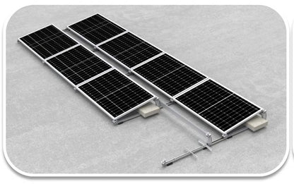 Sistema lastrado para cubierta plana Sur / Este-Oeste – LEVER