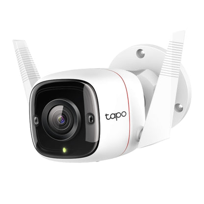 Tapo Camara Vigilancia WiFi Exterior,Cámara 2K 3MP sin batería,IP66 a Prueba de Agua y Polvo, hasta 30m Visión Nocturna, Detección de Movimiento & Alarma Instantánea,Admite Tarjeta SD de 128GB