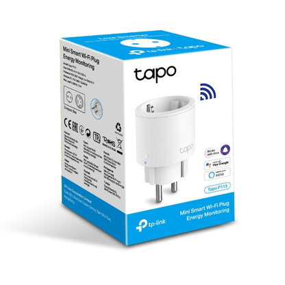 Tapo TP-Link P115 - Mini Enchufe Inteligente Wi-Fi con Monitoreo Energético, Programar el Encendido/Apagado, Ahorro Energía, Compatible con Alexa y Google Home, Color Blanco