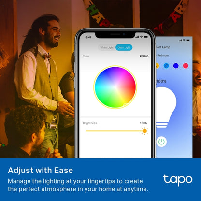 Tapo – Bombilla LED multicolor inteligente Wi-Fi, casquillo E27, compatible con Alexa y Google Home, 806 lúmenes, 8.3W, sin necesidad de concentrador, control remoto/app