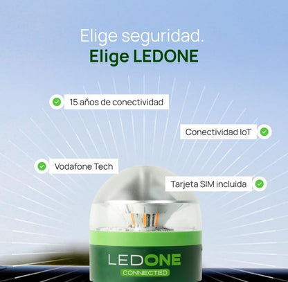 PF LED ONE LEDONE Connected - Baliza V16 Obligatoria DGT en 2026. Homologada y con Geolocalizador con SIM Telefónica y Datos Gratis hasta 2041
