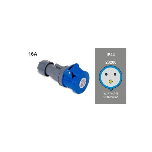 Base aerea 2p+t 16a 230v ip54