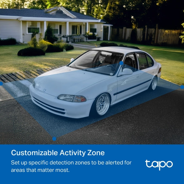 Tapo C520WS - Cámara Vigilancia Wi-Fi Exterior 360°, Resolución 2K QHD, Visión Nocturna en Color Starlight, Detección IA Múltiple, Seguimiento de Movimiento, IP66