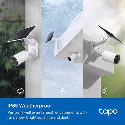 Tapo C410 Kit - Cámara de vigilancia Solar con batería Exterior, Detección de Personas por IA, 2K 3 MP, visión Nocturna de Color, Memoria microSD, batería no extraíble de 6400mAh, Audio bidireccional
