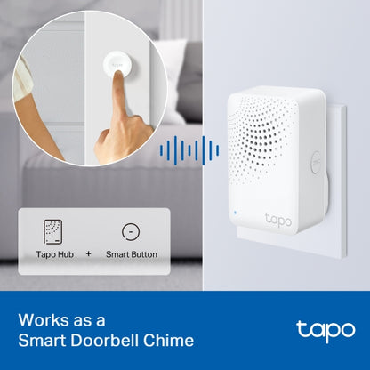 Tapo H100 – Concentrador Inteligente con 19 Tonos, Control centralizado del hogar Inteligente, conexión WiFi hasta 64 Dispositivos, Alarma Inteligente, Plug & Play