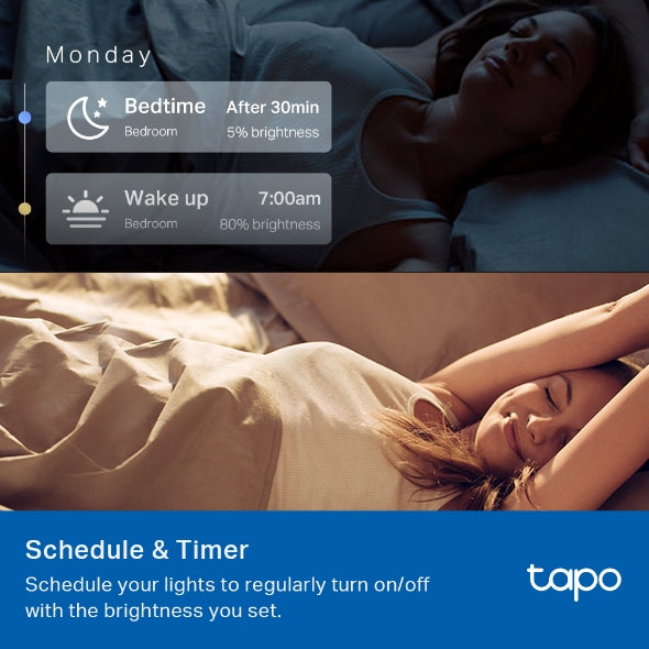 Tapo – Bombilla LED multicolor inteligente Wi-Fi, casquillo E27, compatible con Alexa y Google Home, 806 lúmenes, 8.3W, sin necesidad de concentrador, control remoto/app