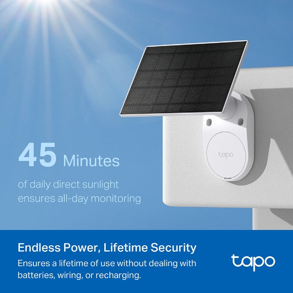 Tapo C410 Kit - Cámara de vigilancia Solar con batería Exterior, Detección de Personas por IA, 2K 3 MP, visión Nocturna de Color, Memoria microSD, batería no extraíble de 6400mAh, Audio bidireccional