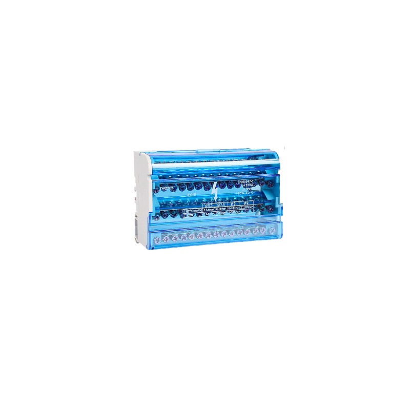 Repartidor de fases 4p 125a 5xø5.3mm + 2xø7.5mm