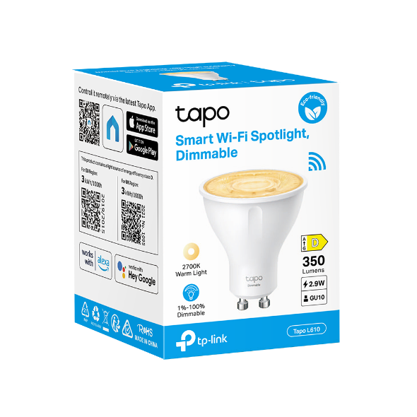 Bombilla LED Wi-Fi Inteligente GU10 (Luz Cálida)