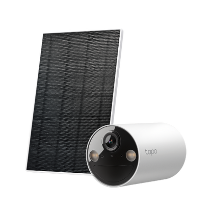 Tapo C410 Kit - Cámara de vigilancia Solar con batería Exterior, Detección de Personas por IA, 2K 3 MP, visión Nocturna de Color, Memoria microSD, batería no extraíble de 6400mAh, Audio bidireccional