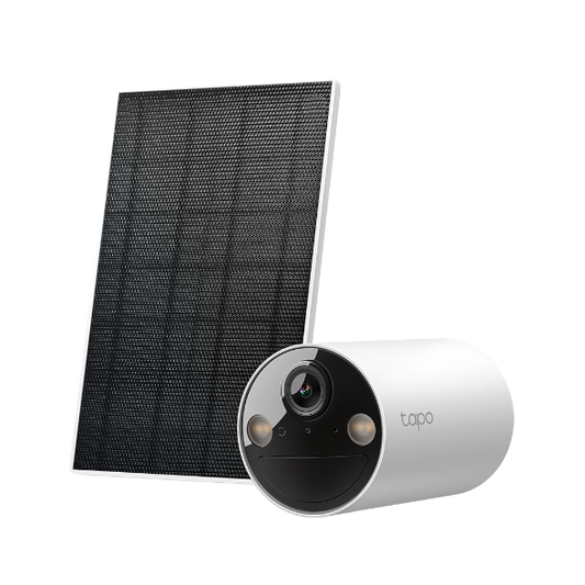 Tapo C410 Kit - Cámara de vigilancia Solar con batería Exterior, Detección de Personas por IA, 2K 3 MP, visión Nocturna de Color, Memoria microSD, batería no extraíble de 6400mAh, Audio bidireccional