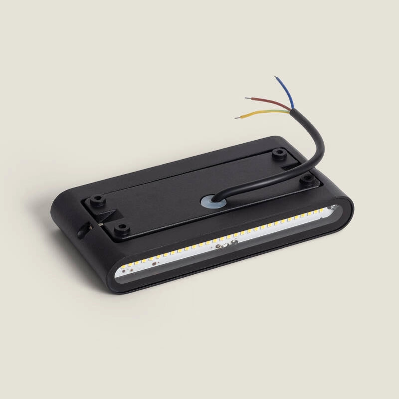 Aplique de Pared Exterior LED 12W Aluminio Rectangular Iluminación Doble Cara Luming Negro