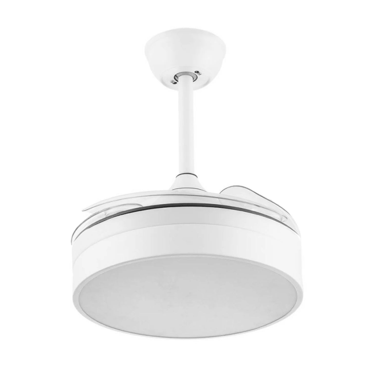 Ventilador de Techo LED Messe 72W Blanco DC Ultra Silencioso con Mando a Distancia y Palas Retráctiles Verano / Invierno